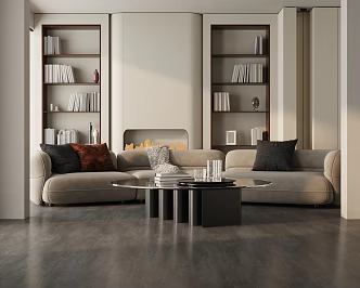 Three-seat sofa 3d model