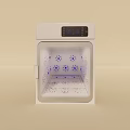 Modern White Household Countertop Disinfection Appliance with Transparent Door Blue Light and Digital