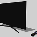 Modern Flat Screen Television With Sleek Design And Remote Control 3d model