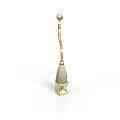 Elegant Golden And Gray Household Decorative Item With Slender Pole Top Ball Decorative Patterns