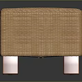 Woven Square Stool Furniture With Natural Woven Texture And Wooden Legs Design