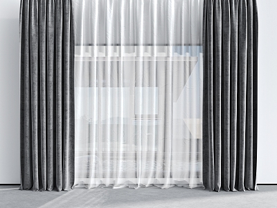 Modern Curtains 3d model