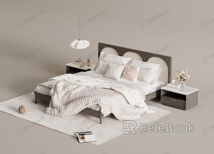 French Retro Bed Combination Double Bed model