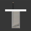 Modern Staircase Design With White Platform Black Handrail And Wooden Steps