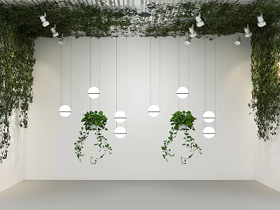 Modern plant wall plant modeling 3d model