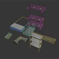 Industrial Metal Equipment Racks Shelving Pipe Fittings And Storage Bars