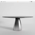 Modern Dining Table Round Dining Table 3d model