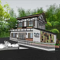 Rustic Guesthouse Building With Scenic Natural Surroundings Wooden Design And Balcony Railing