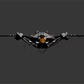 Futuristic Fighter Jet 3D Model With Sleek White Gray And Orange Design