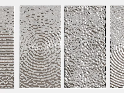 Modern Wall Decoration Water Corrugated Stainless Steel Decorative Panel 3d model