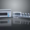 Modern Laboratory Equipment With Storage Cabinets Drawers And Glass Vials