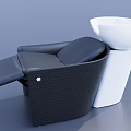 Black Salon Chair With White Sink For Modern Hairdressing Equipment