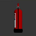 Red Fire Extinguisher With Black Hose Safety Label Instructional Graphics