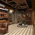 Café Exterior Design With Glass Doors Wooden Elements Coffee Zone Sign And Interior Seating