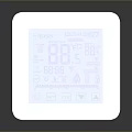 Smart Home Thermostat With Digital Blue Display For Temperature Humidity WiFi Control