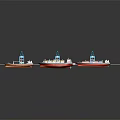 Modern Port Terminal With Container Ships Cranes And Colorful Containers