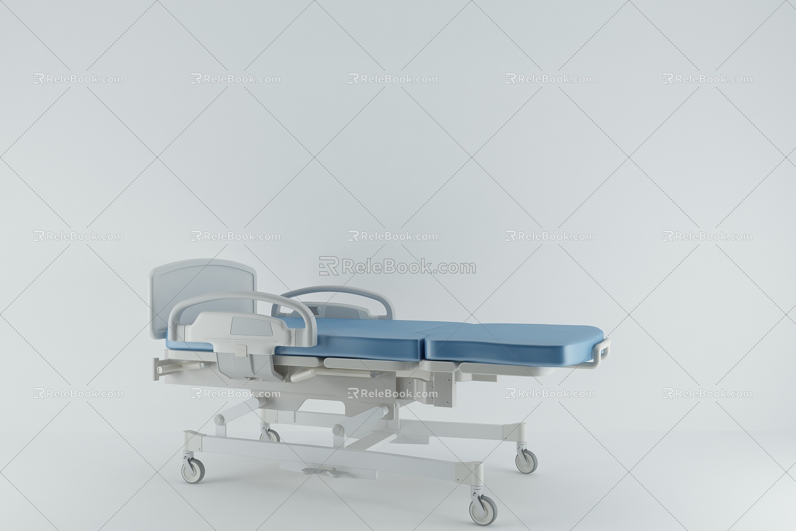 Modern Hospital Bed Medical Moving Bed 3d model