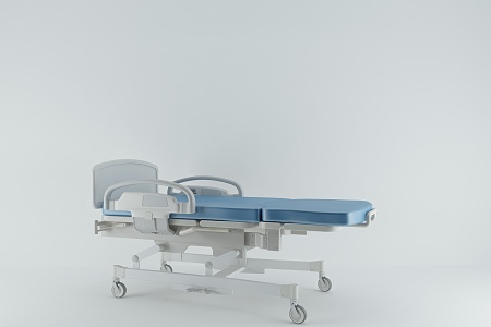 Modern Hospital Bed Medical Moving Bed 3d model