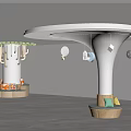 Modern special-shaped column modeling column decorative column 3d model