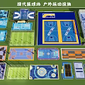 Fire Department Access Area Design For Modern Outdoor Sports Facilities With Basketball Courts
