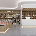 Modern Bookstore Bookstore Display Cabinet 3d model