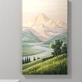 modern landscape painting decorative painting 3d model