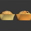 Soft Delicious Muffins With Chocolate Chips In Yellow Paper Cups