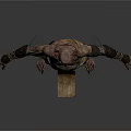 Fantasy Male Character With Horns And Tribal Attire Standing Pose