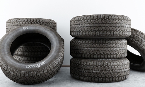 Modern tires Waste tires 3d model