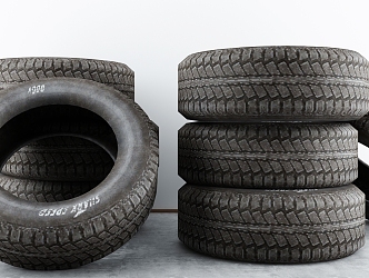 Modern tires Waste tires 3d model