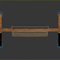 Sturdy Wooden Outdoor Swing With Arch Frame Chain Suspension And Bench Seat