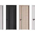 Modern Hinged Doors With Different Colors And Various Panel Designs For Home 3d model