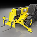 JCB Yellow Multi Functional Utility Vehicle With Telescopic Arm Forks And Large Tires