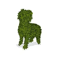 Green Leafy Shaped Bush with Dog Figure Design for Outdoor Garden Decoration