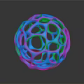 Blue Hollow Sphere Decorative Household Item With Modern Design For Home Decor