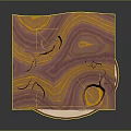 3D Rendered Canyon Terrain With Layered Rock Formations Orange Yellow Colors And Purple Spires