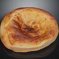 Golden Brown Round Artisan Bread With Crispy Crust And Soft Interior 3d model