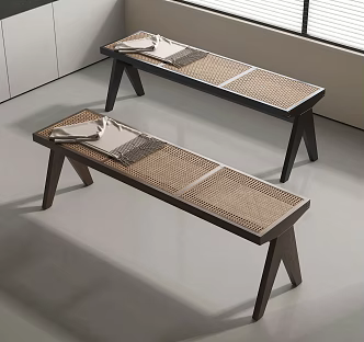 New Chinese Style Bed End Stool Combination Bench Sofa Stool Shoe Changing Stool 3d model
