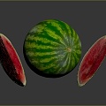 Watermelon Kirin Watermelon Black Beauty Watermelon Seedless Watermelon 3d model