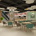 Bright Spacious Modern Restaurant Interior With Warm Wooden Decor And Comfortable Various Dining Areas