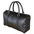 BALLY Black Leather Duffle Bag With Sturdy Handles And Smooth Zipper