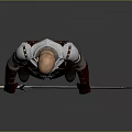 Bald Headed Game and Movie Character Wearing Red and White Armor Holding Long Sword