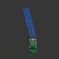 Green Semi Truck With Blue Cargo Trailer For Heavy Duty Transportation