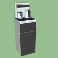 Daily Use Electrical Appliances For Modern Kitchen Including Coffee Maker Kettle And Storage Cabinet