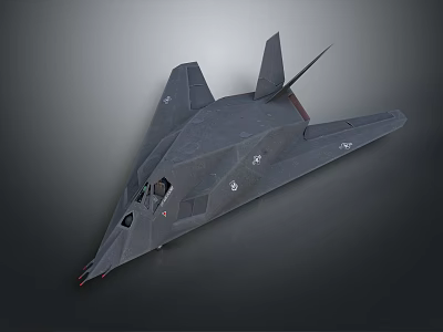 Space Aerospace Gray Stealth Fighter Model With Advanced Design And Futuristic Technology 3d model