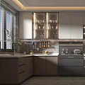 Modern Kitchen Interior Design With Wooden Cabinets And Stainless Steel Appliances