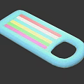 Blue Silicone Storage Case Holding Colorful Plastic Straws For Daily Use
