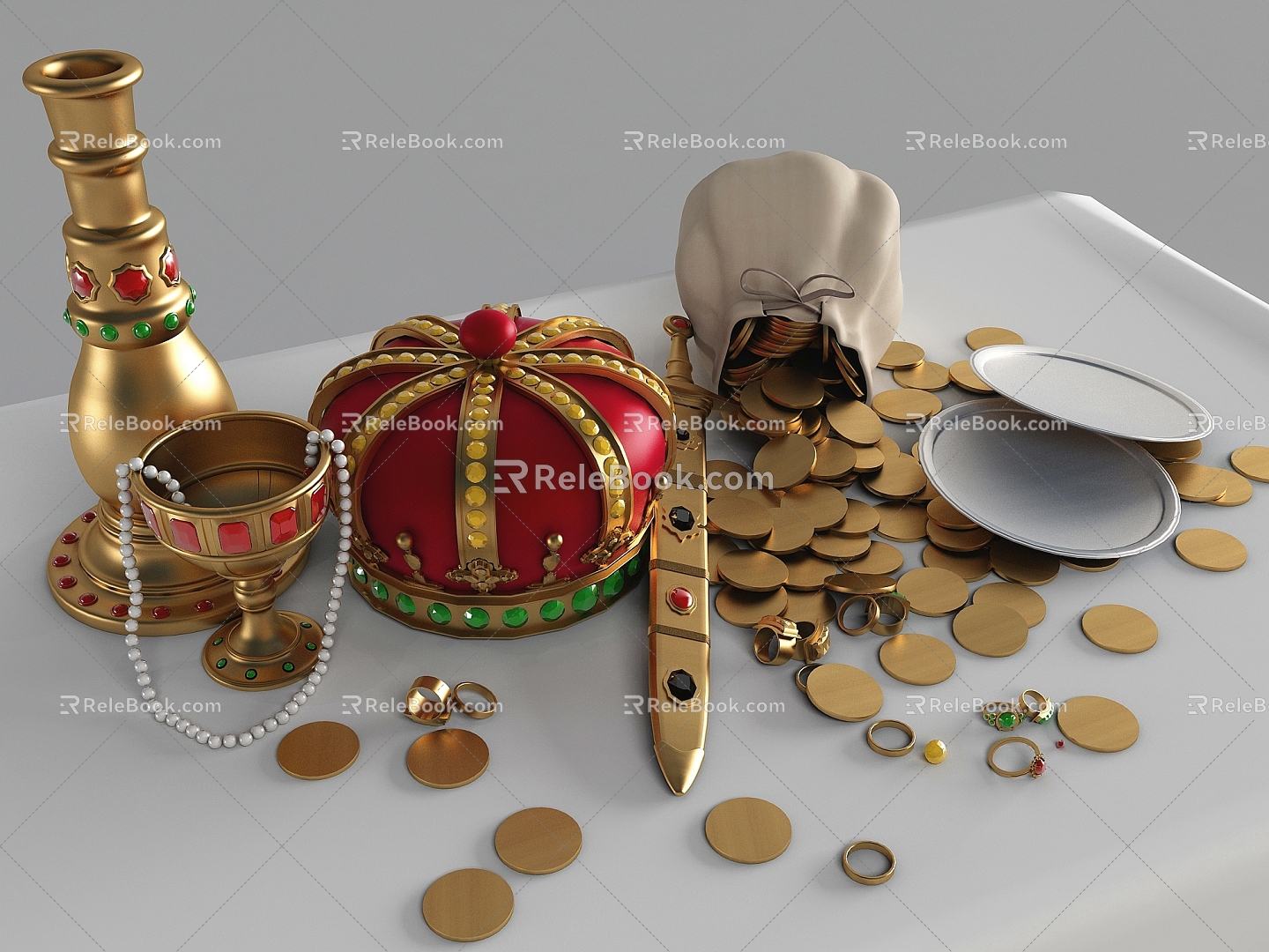 European Crown Treasure 3d model