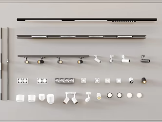 Modern Downlight Spotlight Magnetic Track Light 3d model