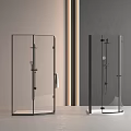 Modern Shower Sauna Interior Design With Glass Enclosure And Black Frame